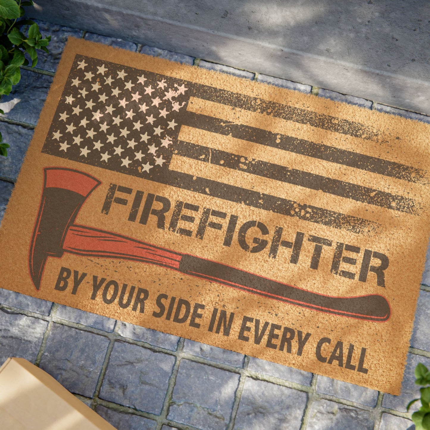 Firefighter Pride Doormat – By Your Side in Every Call