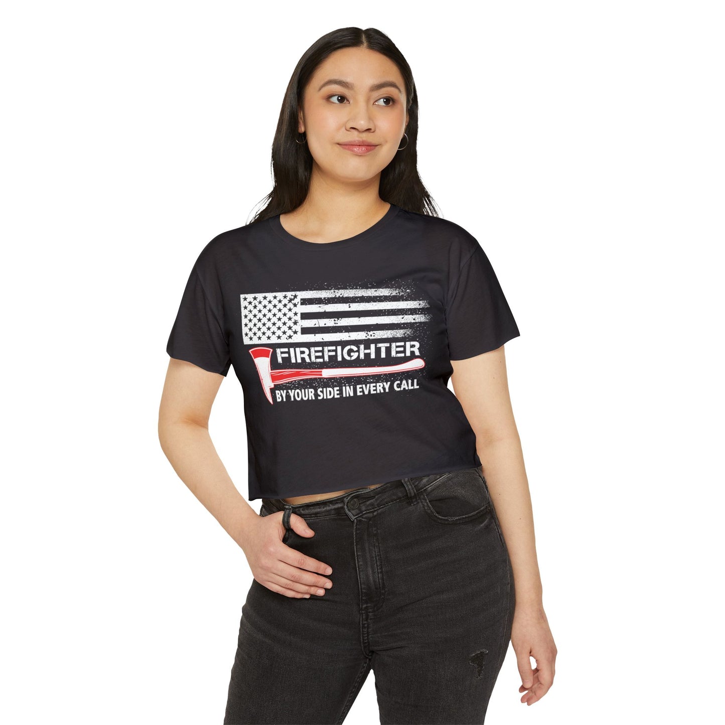 Firefighter Pride Crop Top – By Your Side in Every Call