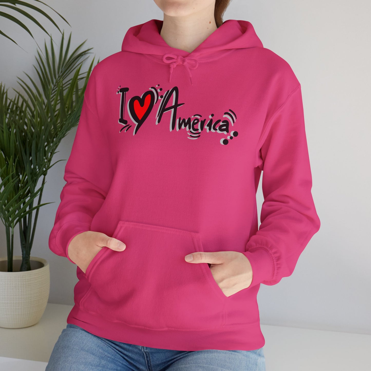 I Love America Unisex Hoodie Sweatshirt