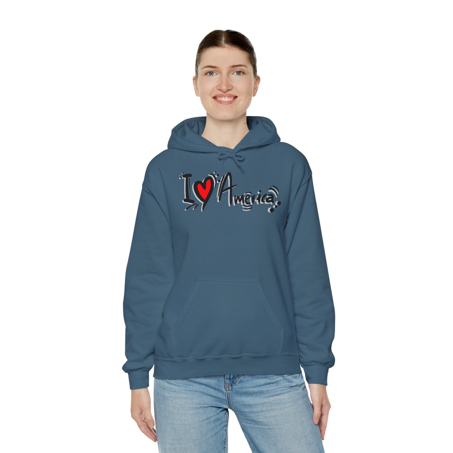 I Love America Unisex Hoodie Sweatshirt