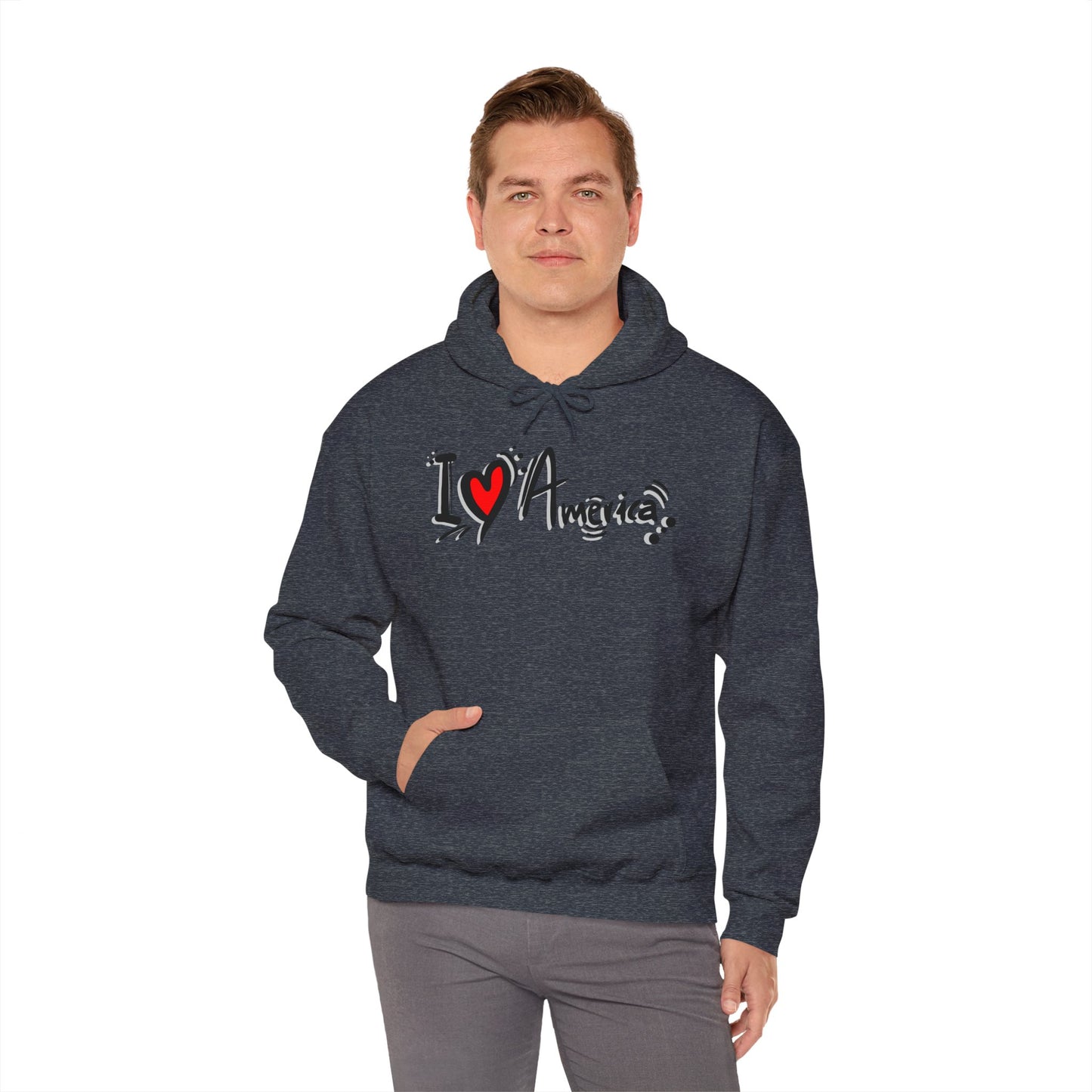I Love America Unisex Hoodie Sweatshirt
