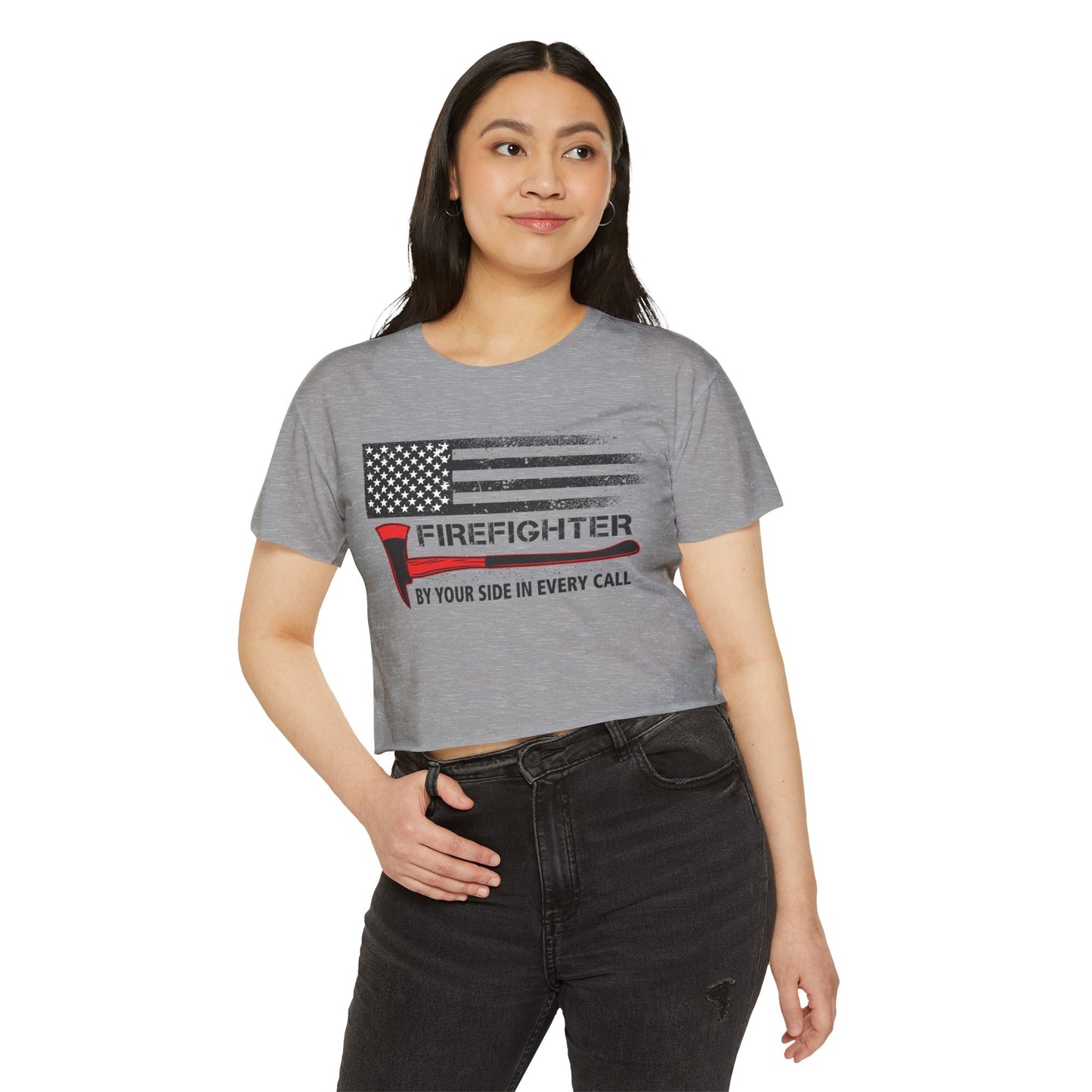 Firefighter Pride Crop Top – By Your Side in Every Call