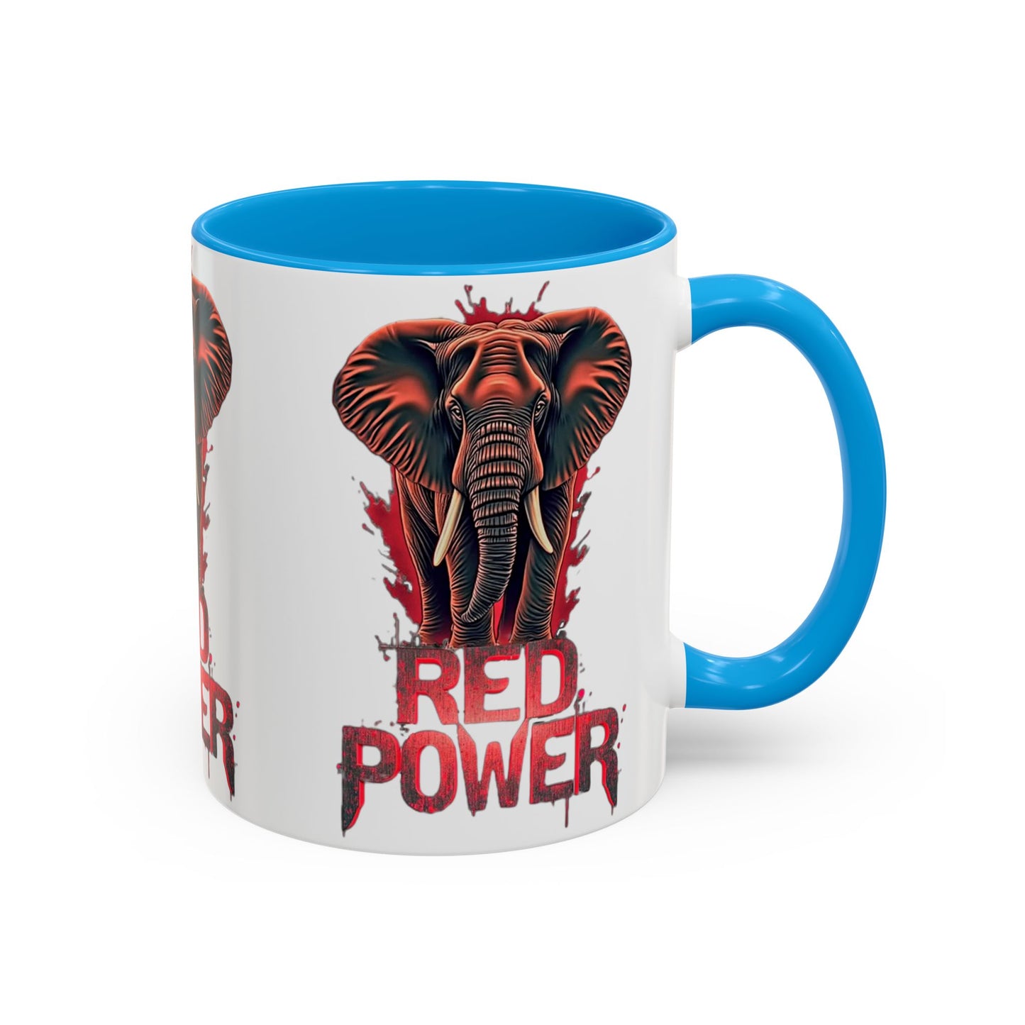 Red Power Patriotic Elephant Coffee Mug