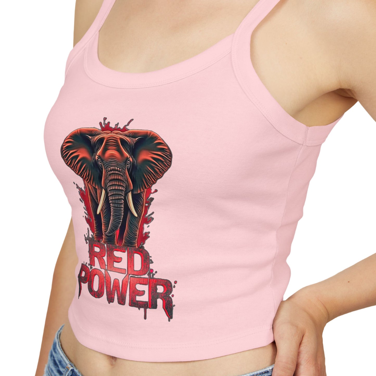 Red Power Patriotic Elephant Tank Top