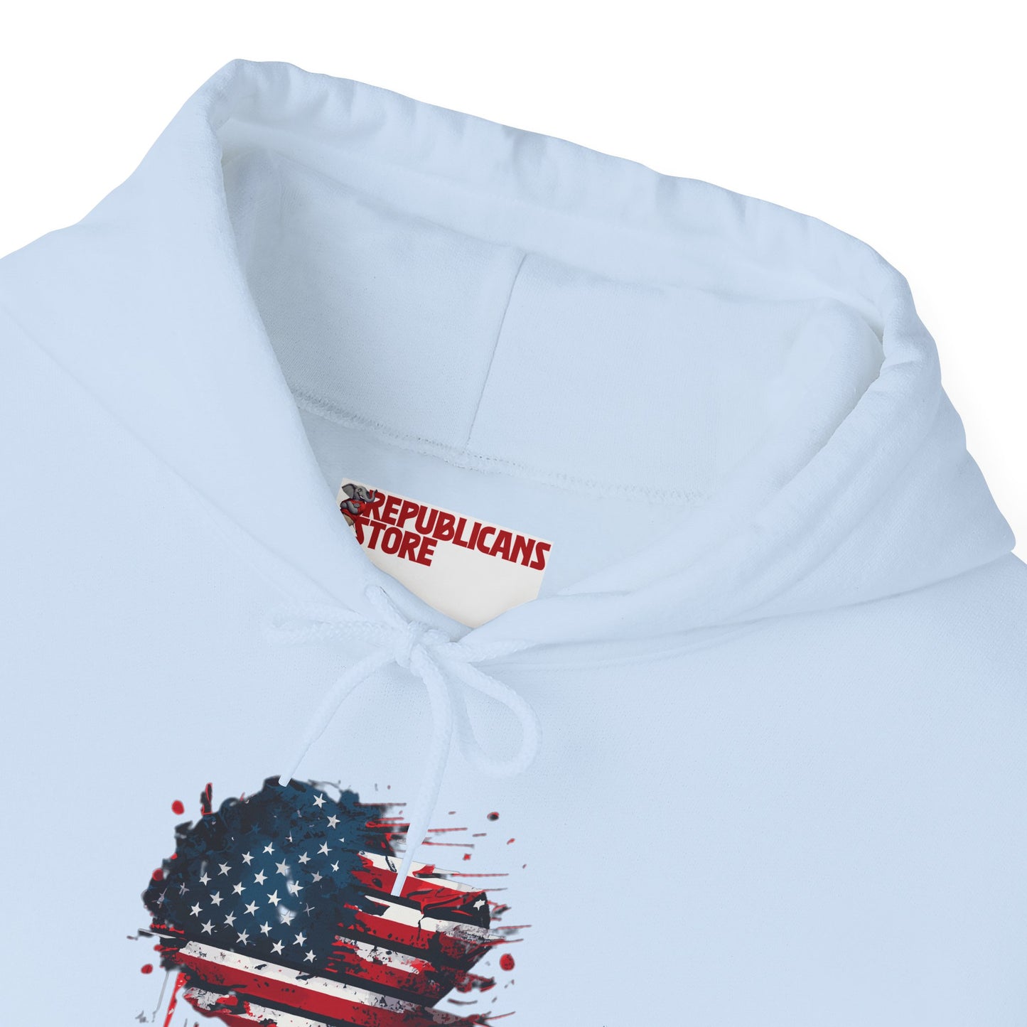 I Love America Heart Flag Unisex Hoodie Sweatshirt