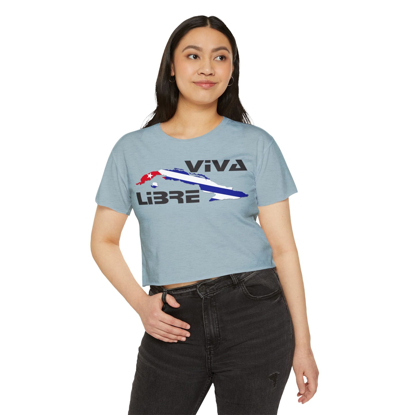 Viva Cuba Libre Patriótico Crop Top