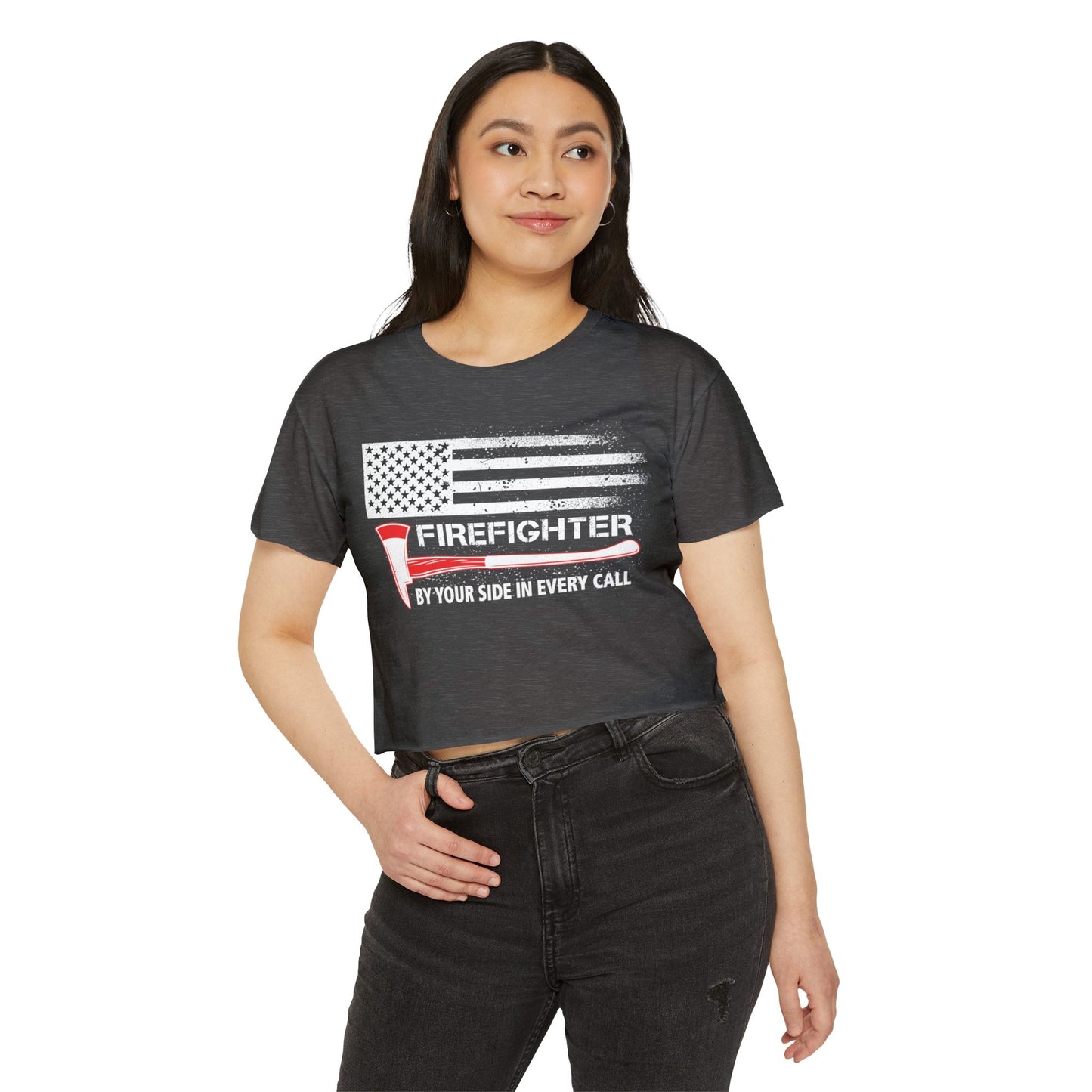 Firefighter Pride Crop Top – By Your Side in Every Call