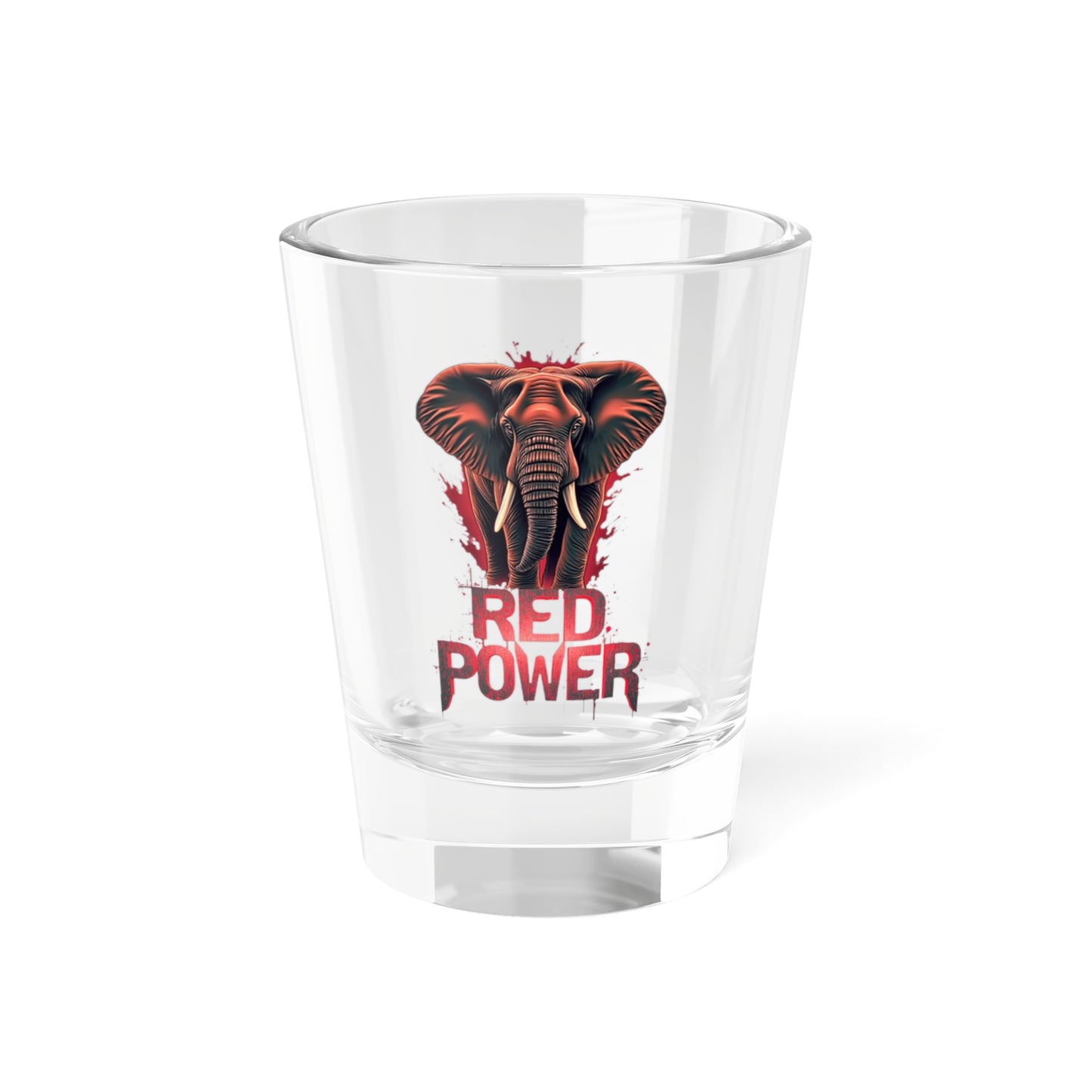 Red Power Patriotic Elephant Shot Glass