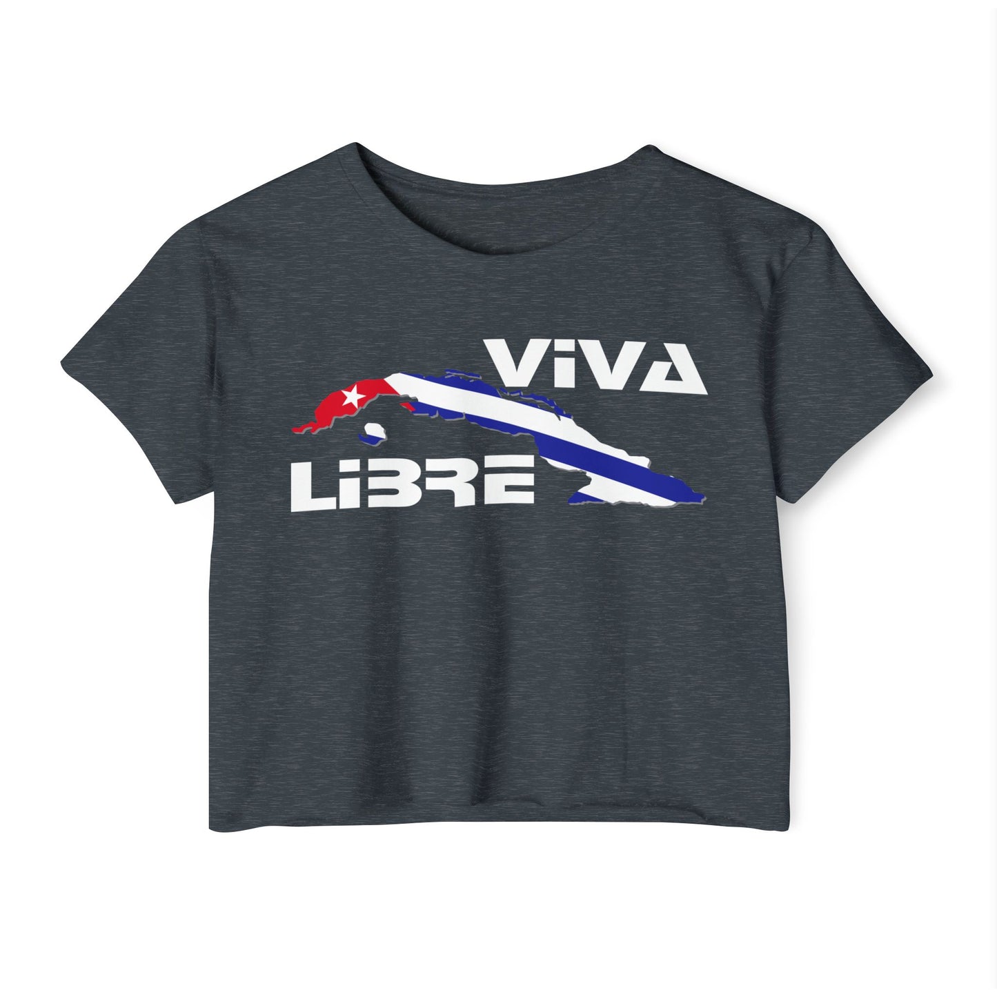 Viva Cuba Libre Patriótico Crop Top