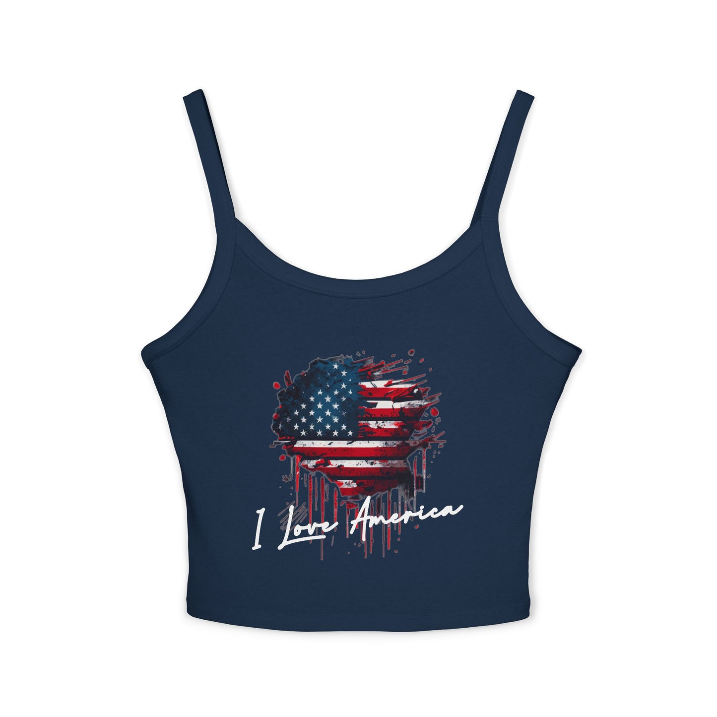 I Love America Heart Flag Tank Top