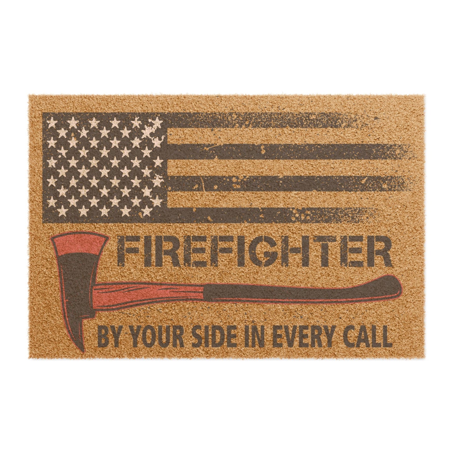 Firefighter Pride Doormat – By Your Side in Every Call
