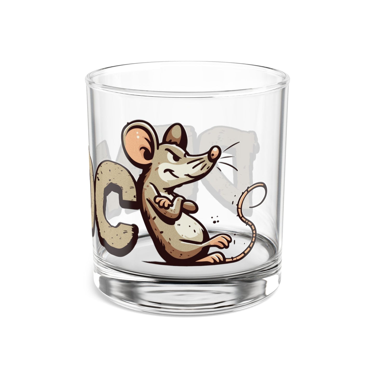 Democ-Rat Funny Political Whiskey Glass