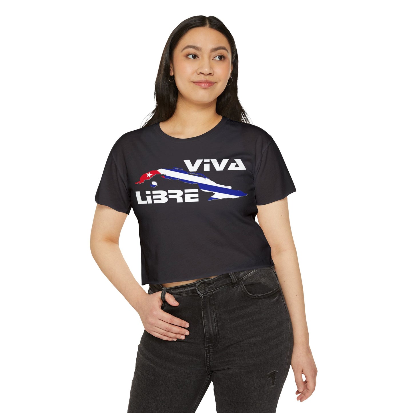 Viva Cuba Libre Patriótico Crop Top