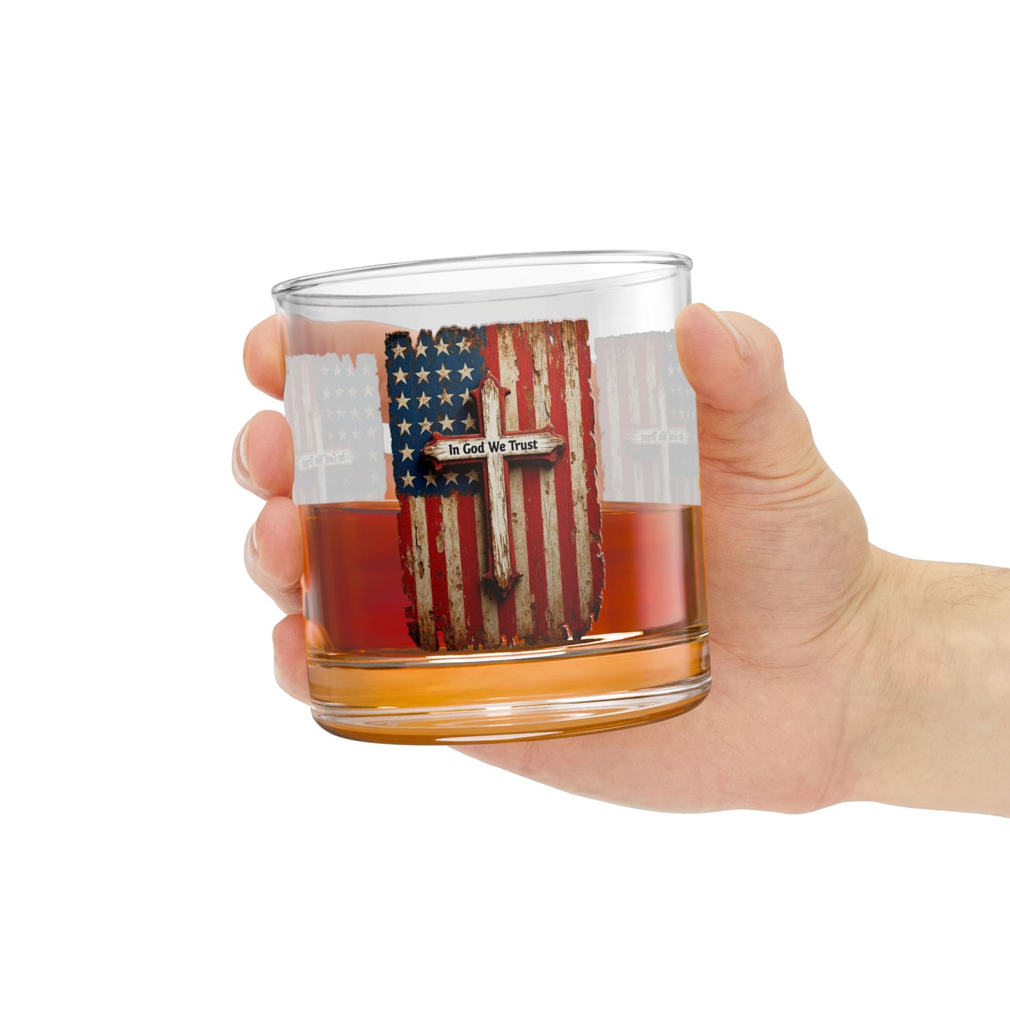 In God We Trust Patriotic Whiskey Glass