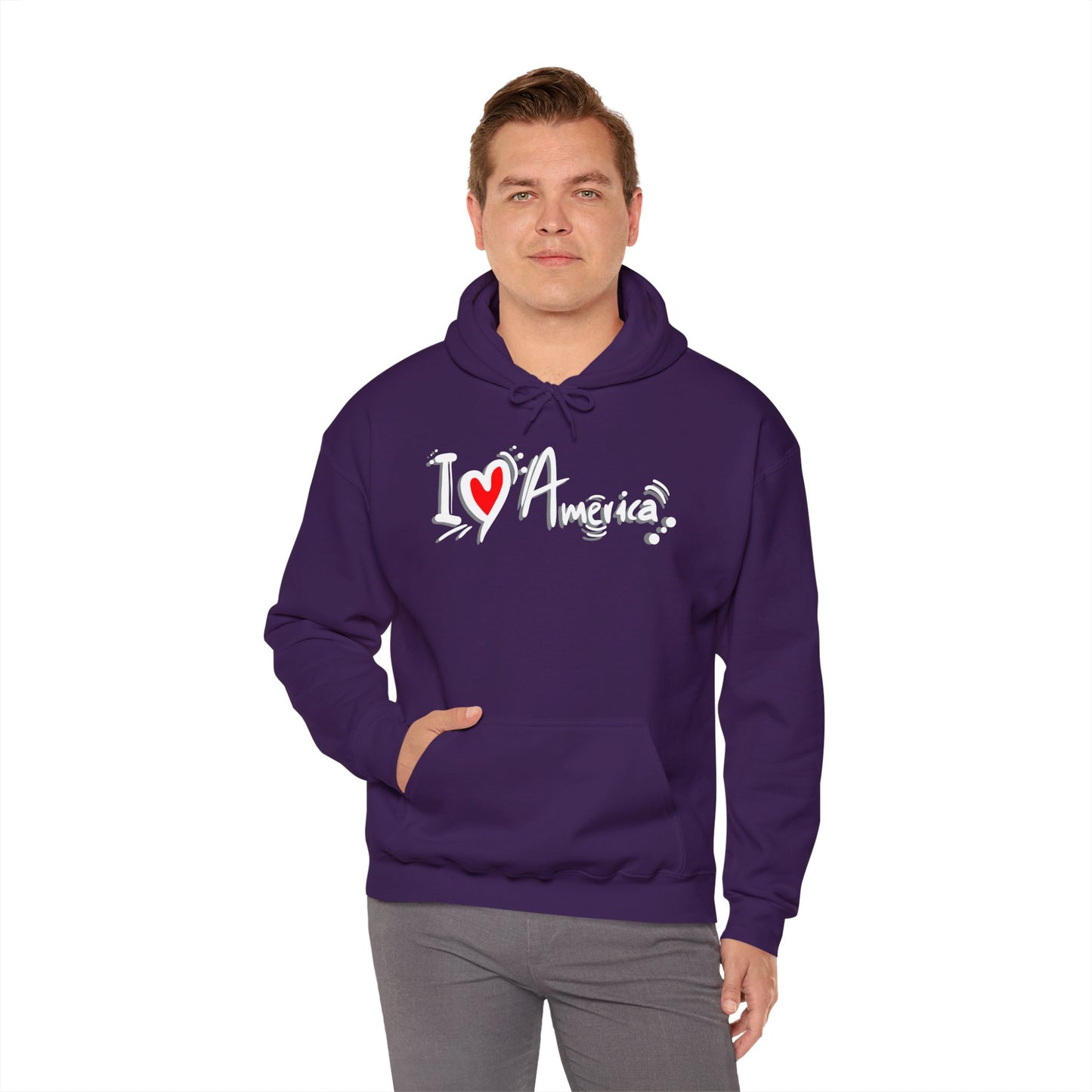 I Love America Unisex Hoodie Sweatshirt