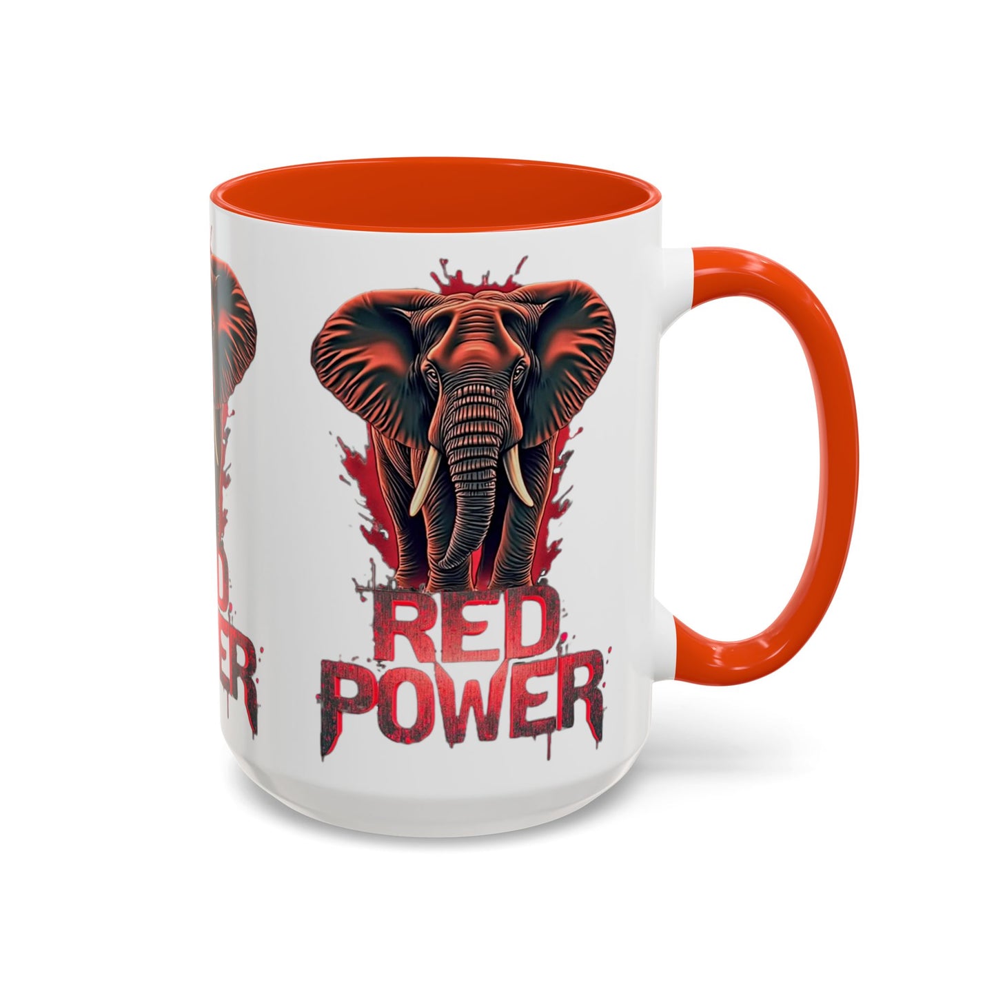 Red Power Patriotic Elephant Coffee Mug