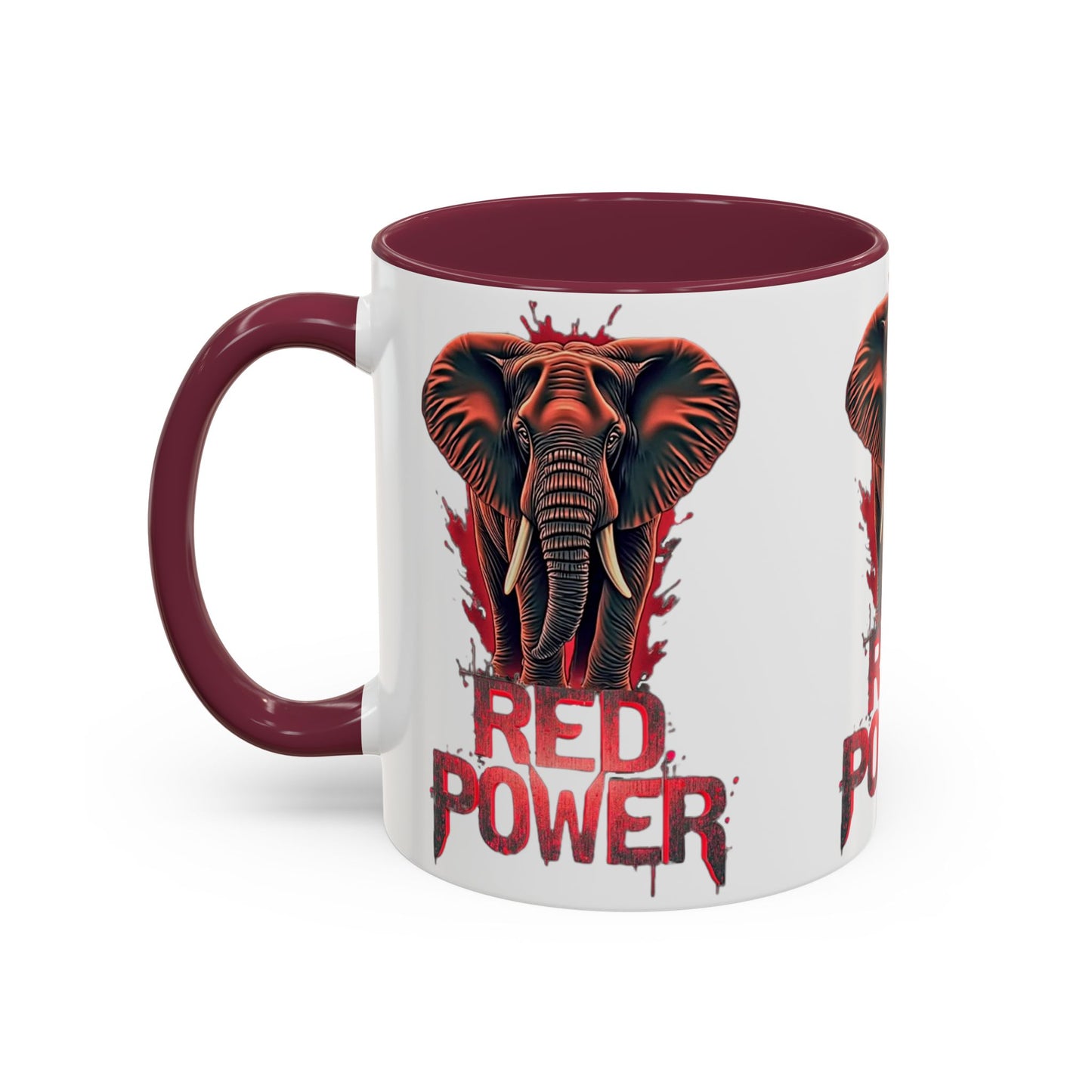 Red Power Patriotic Elephant Coffee Mug