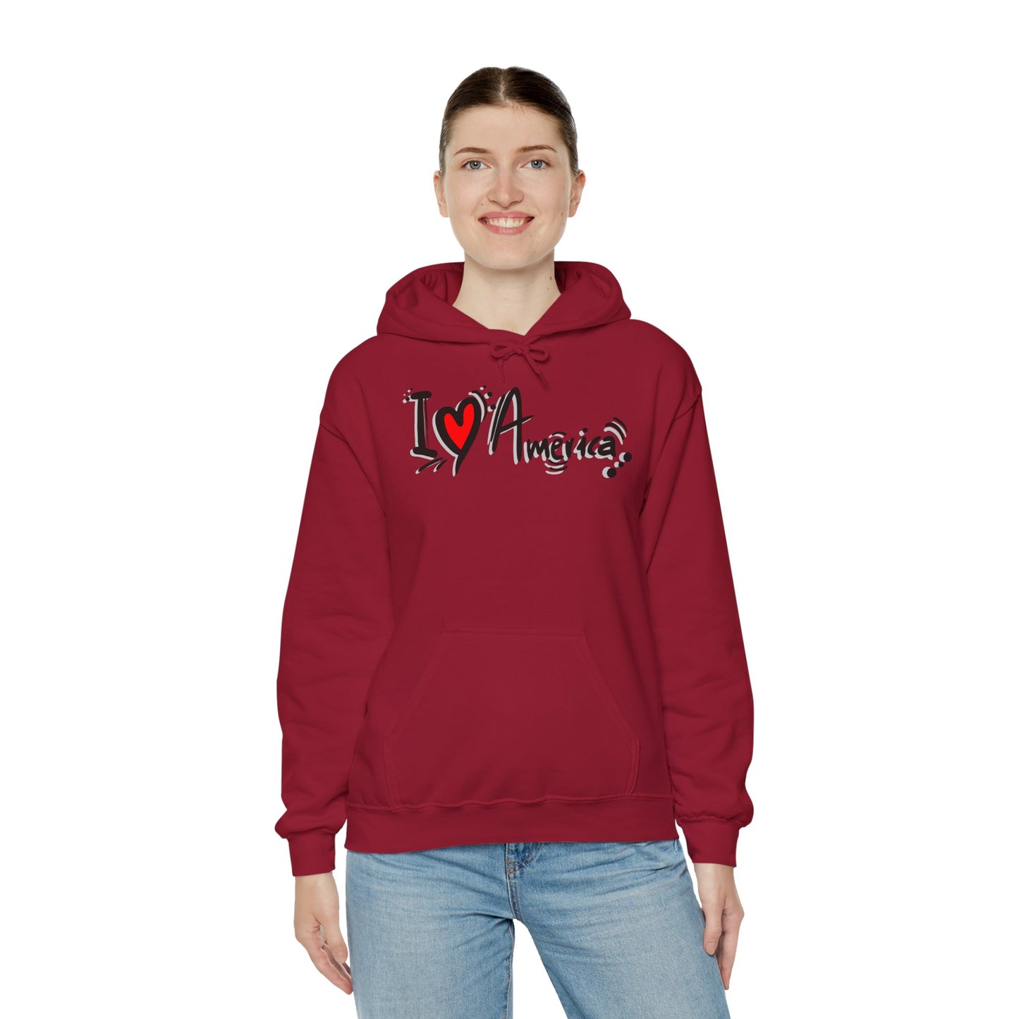 I Love America Unisex Hoodie Sweatshirt