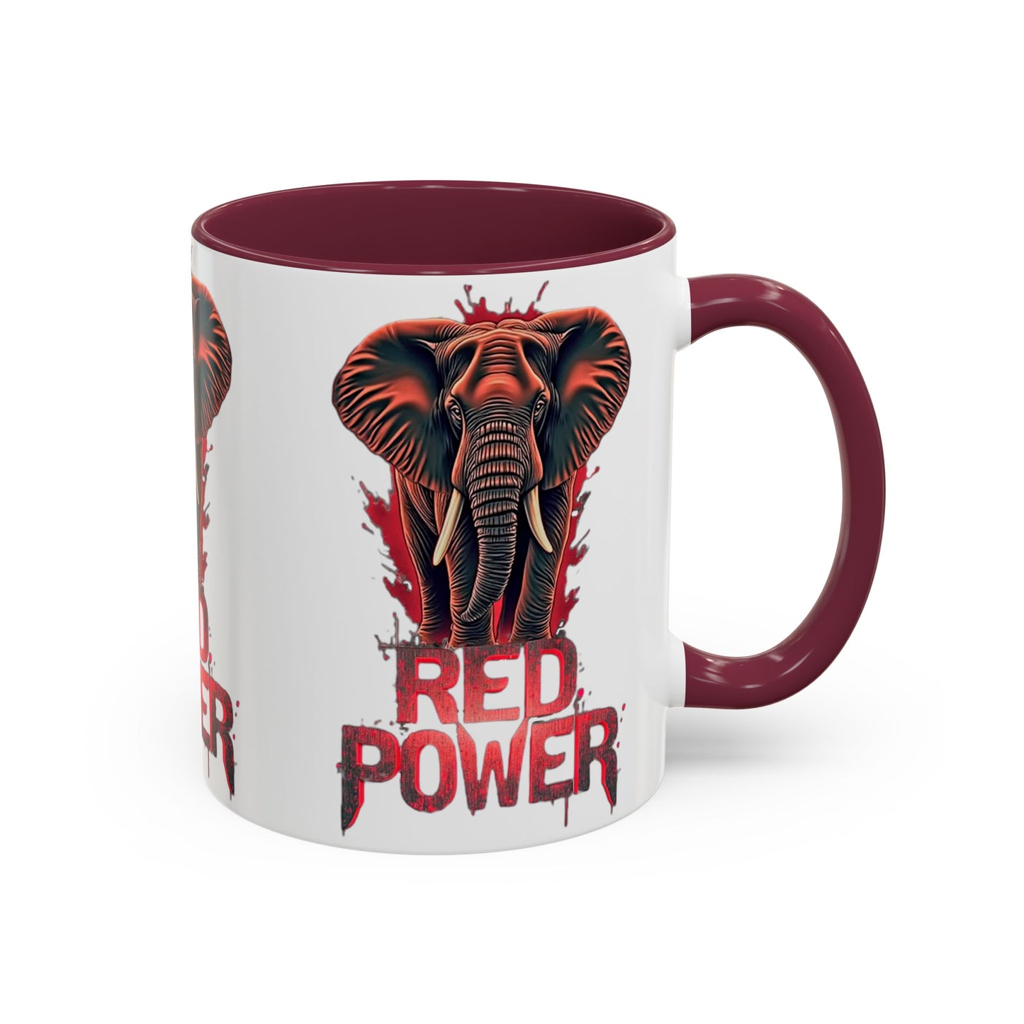 Red Power Patriotic Elephant Coffee Mug
