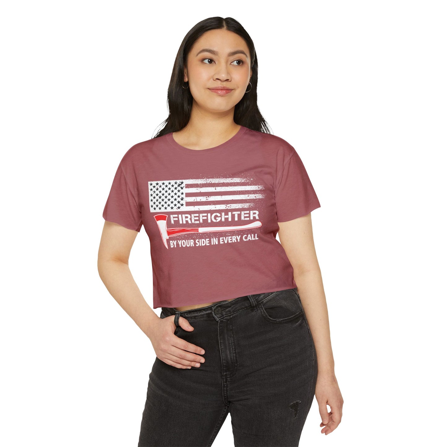 Firefighter Pride Crop Top – By Your Side in Every Call