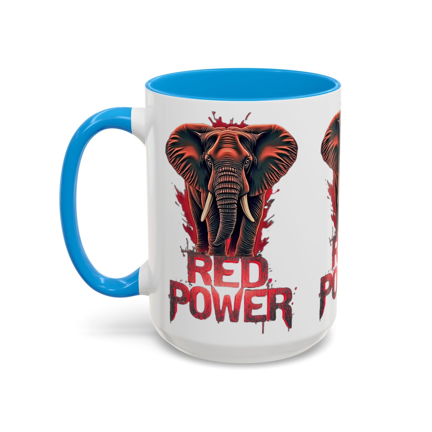 Red Power Patriotic Elephant Coffee Mug