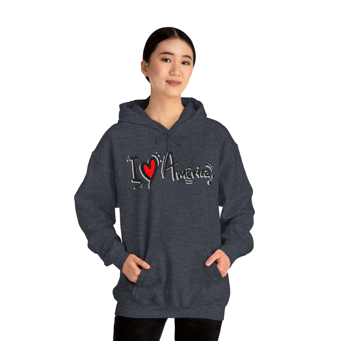I Love America Unisex Hoodie Sweatshirt