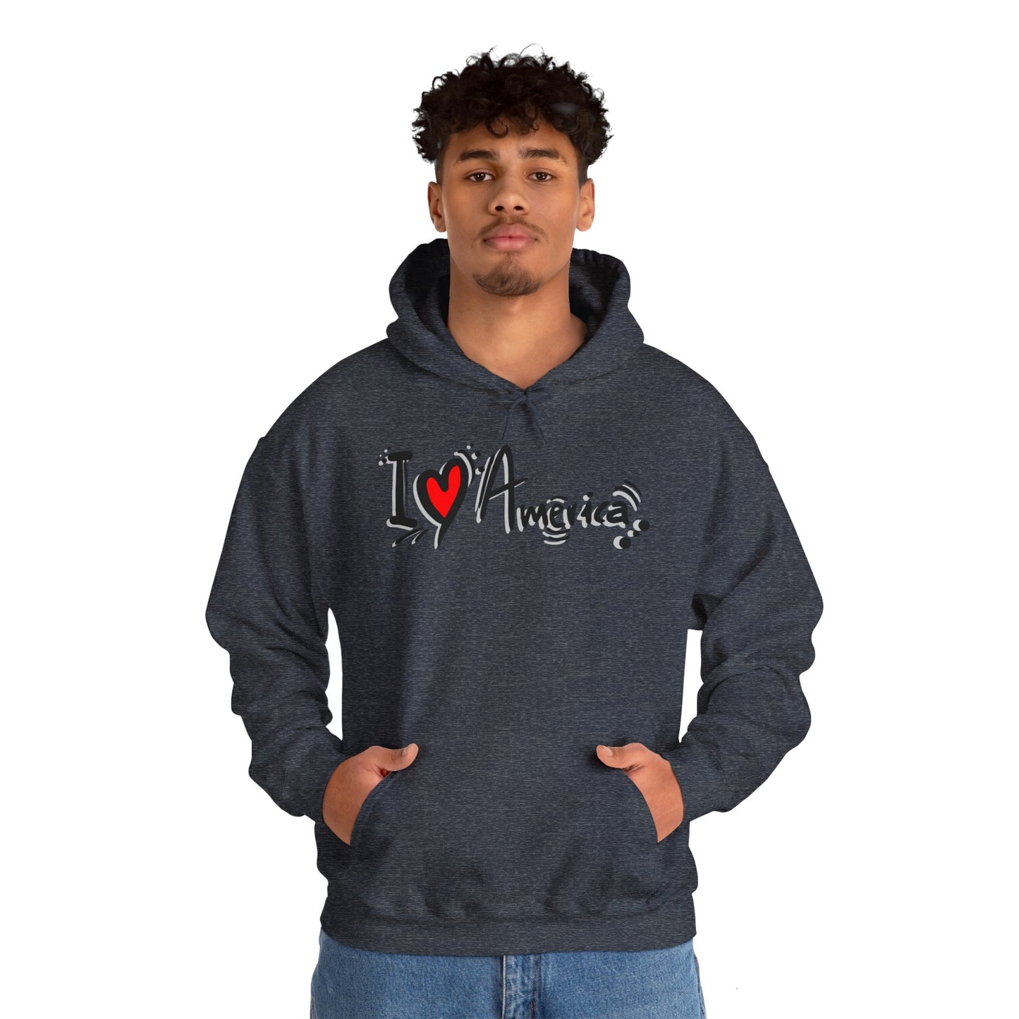 I Love America Unisex Hoodie Sweatshirt