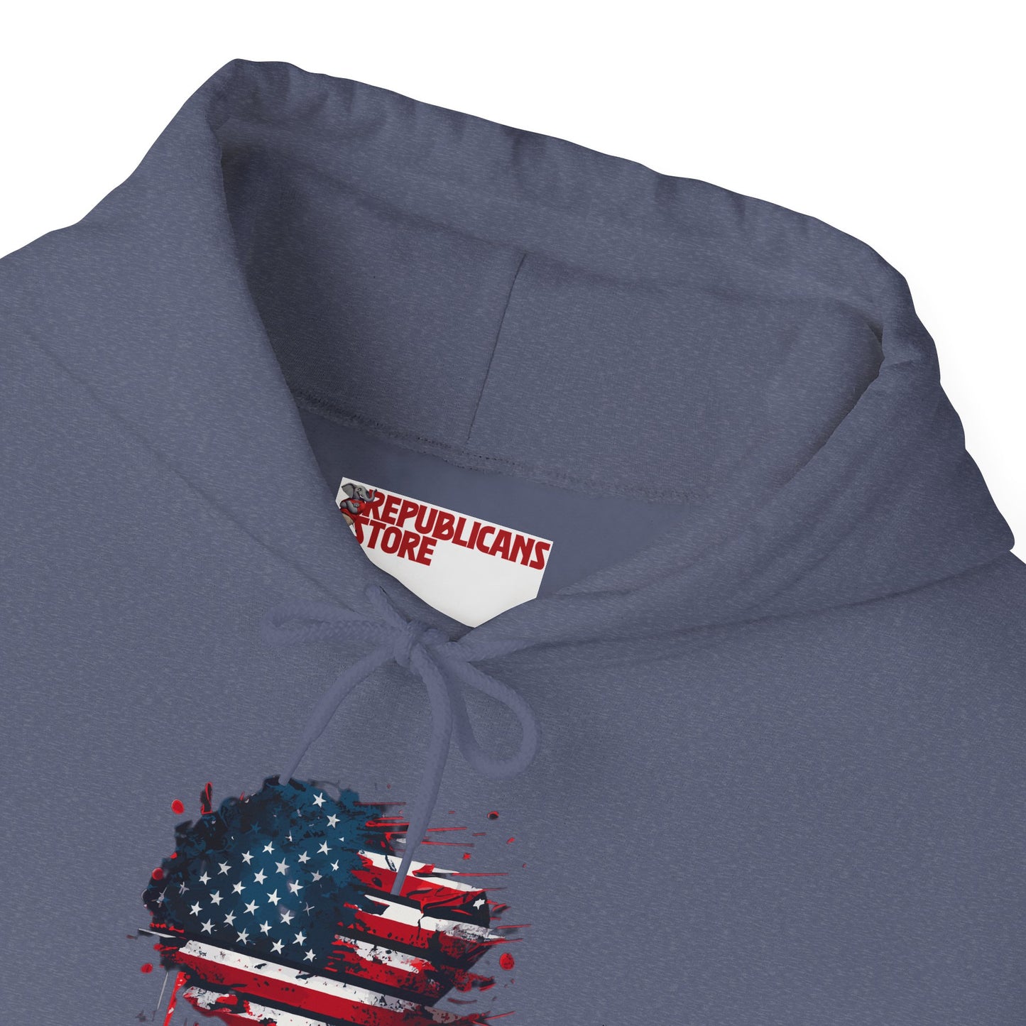 I Love America Heart Flag Unisex Hoodie Sweatshirt