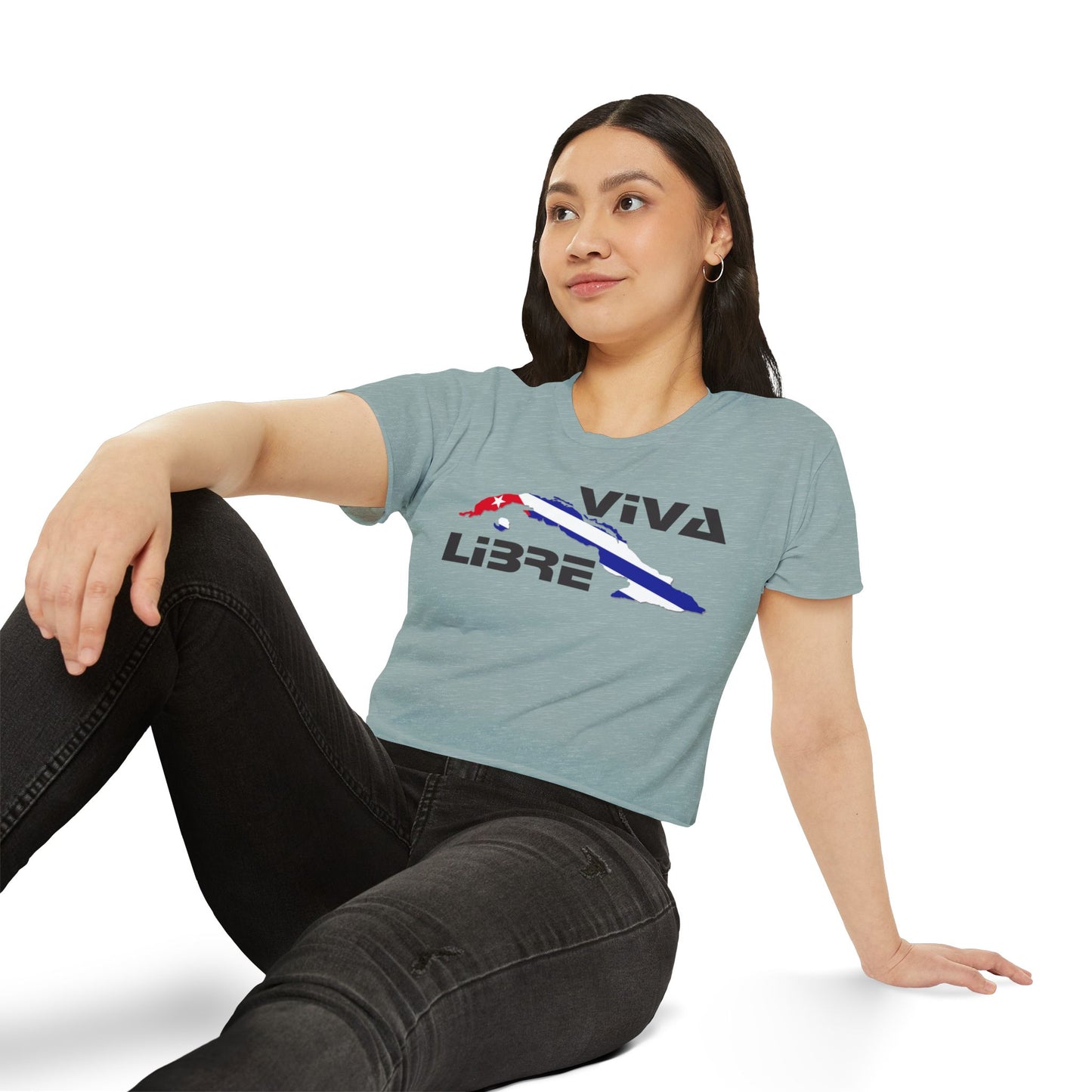 Viva Cuba Libre Patriótico Crop Top
