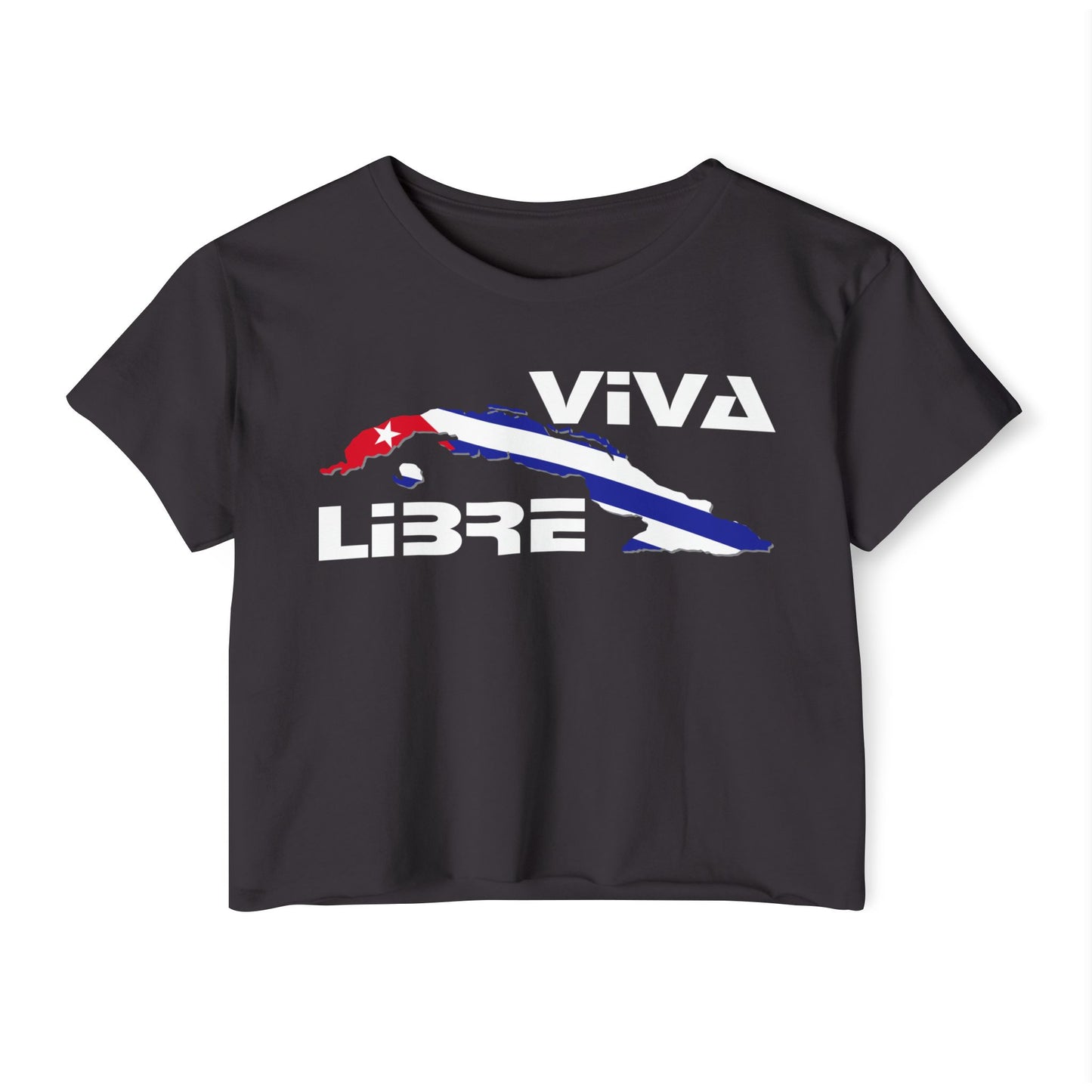 Viva Cuba Libre Patriótico Crop Top