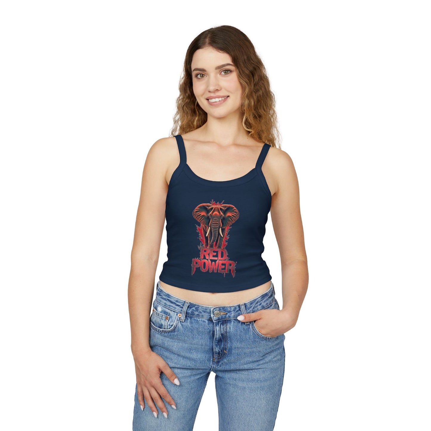 Red Power Patriotic Elephant Tank Top