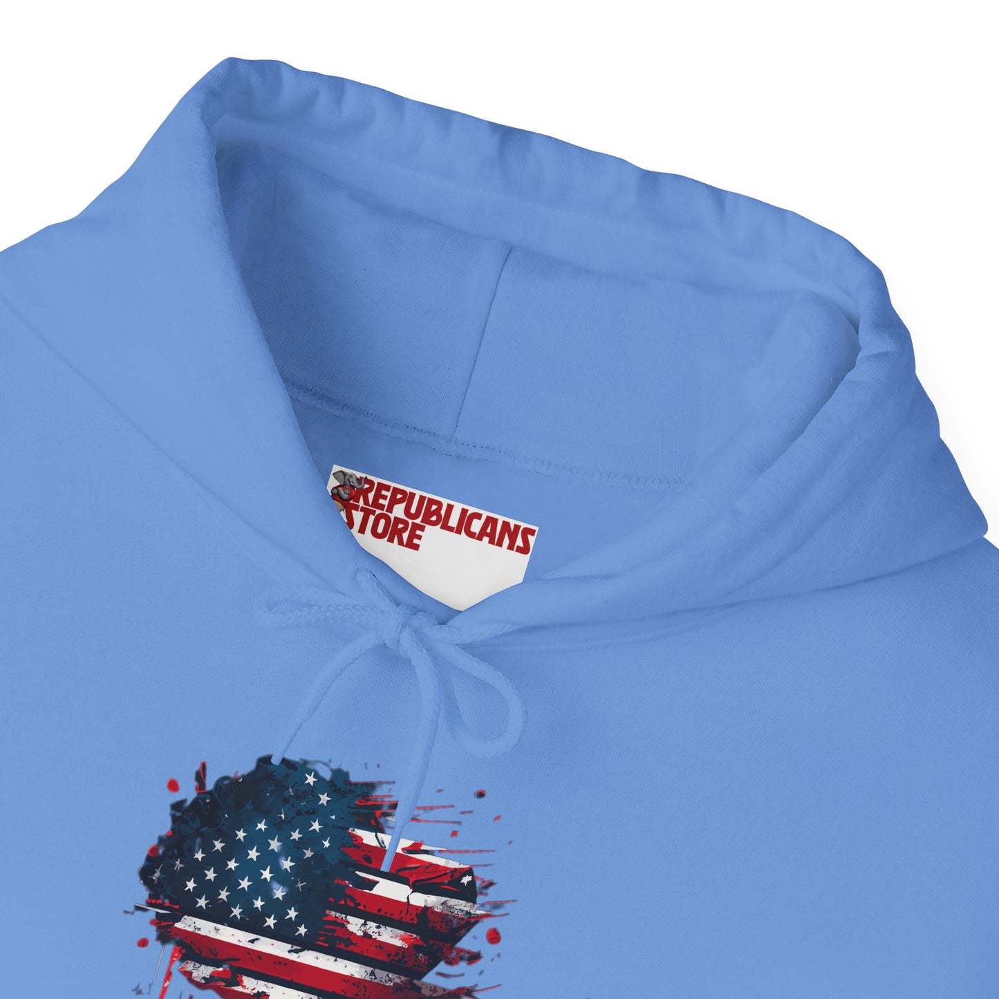 I Love America Heart Flag Unisex Hoodie Sweatshirt