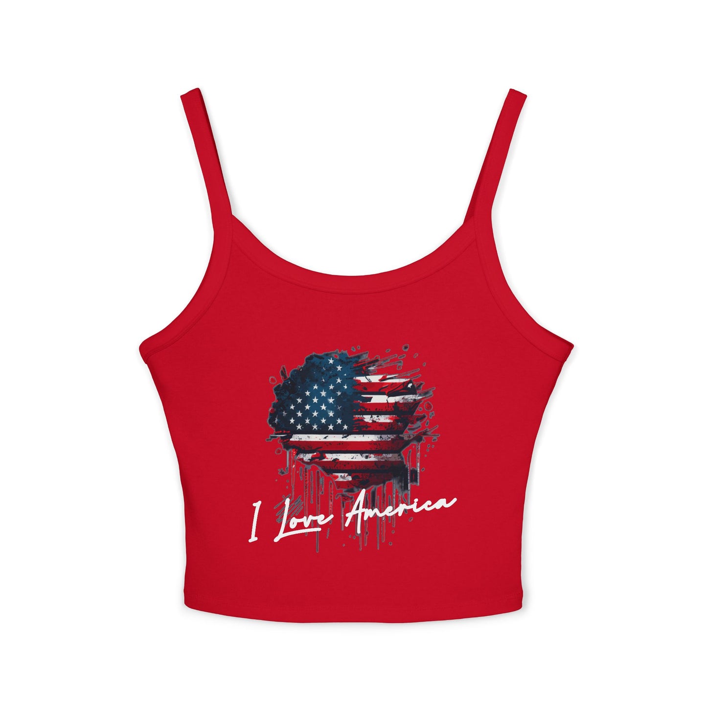 I Love America Heart Flag Tank Top