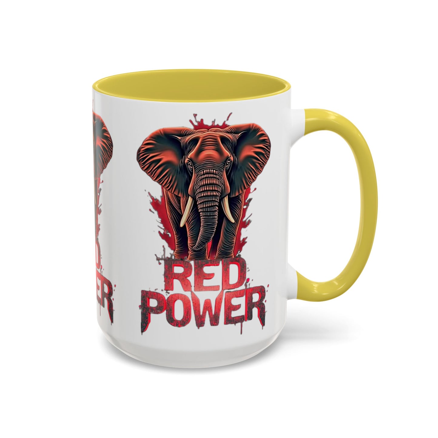 Red Power Patriotic Elephant Coffee Mug