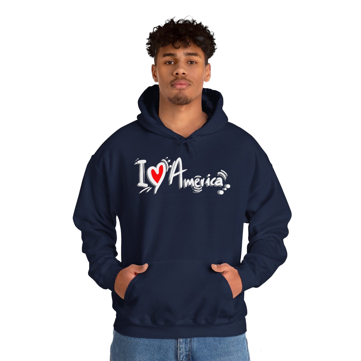 I Love America Unisex Hoodie Sweatshirt