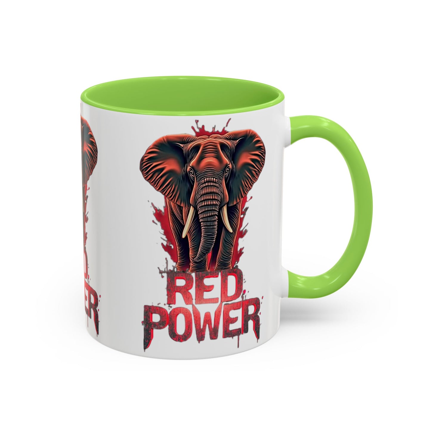 Red Power Patriotic Elephant Coffee Mug