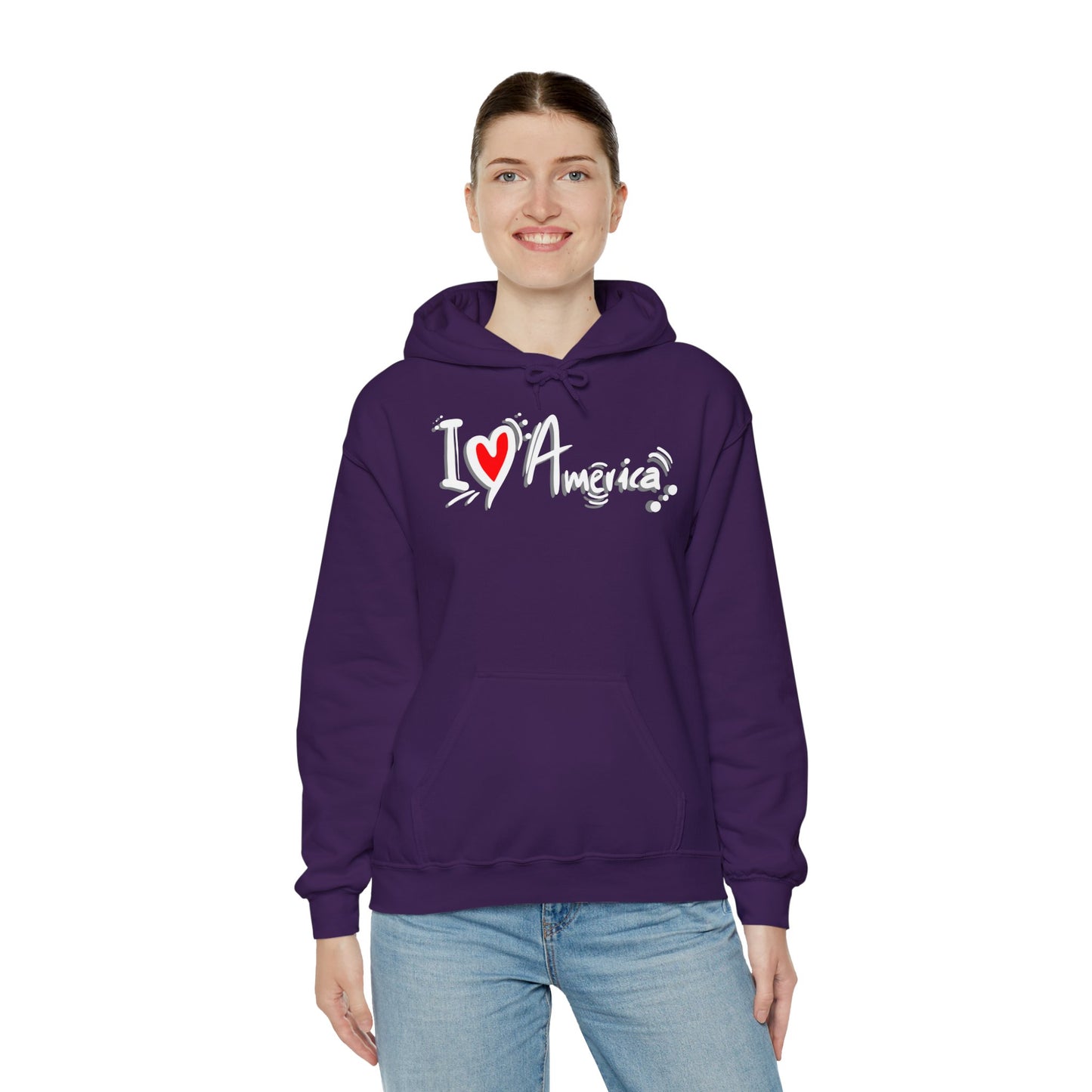 I Love America Unisex Hoodie Sweatshirt