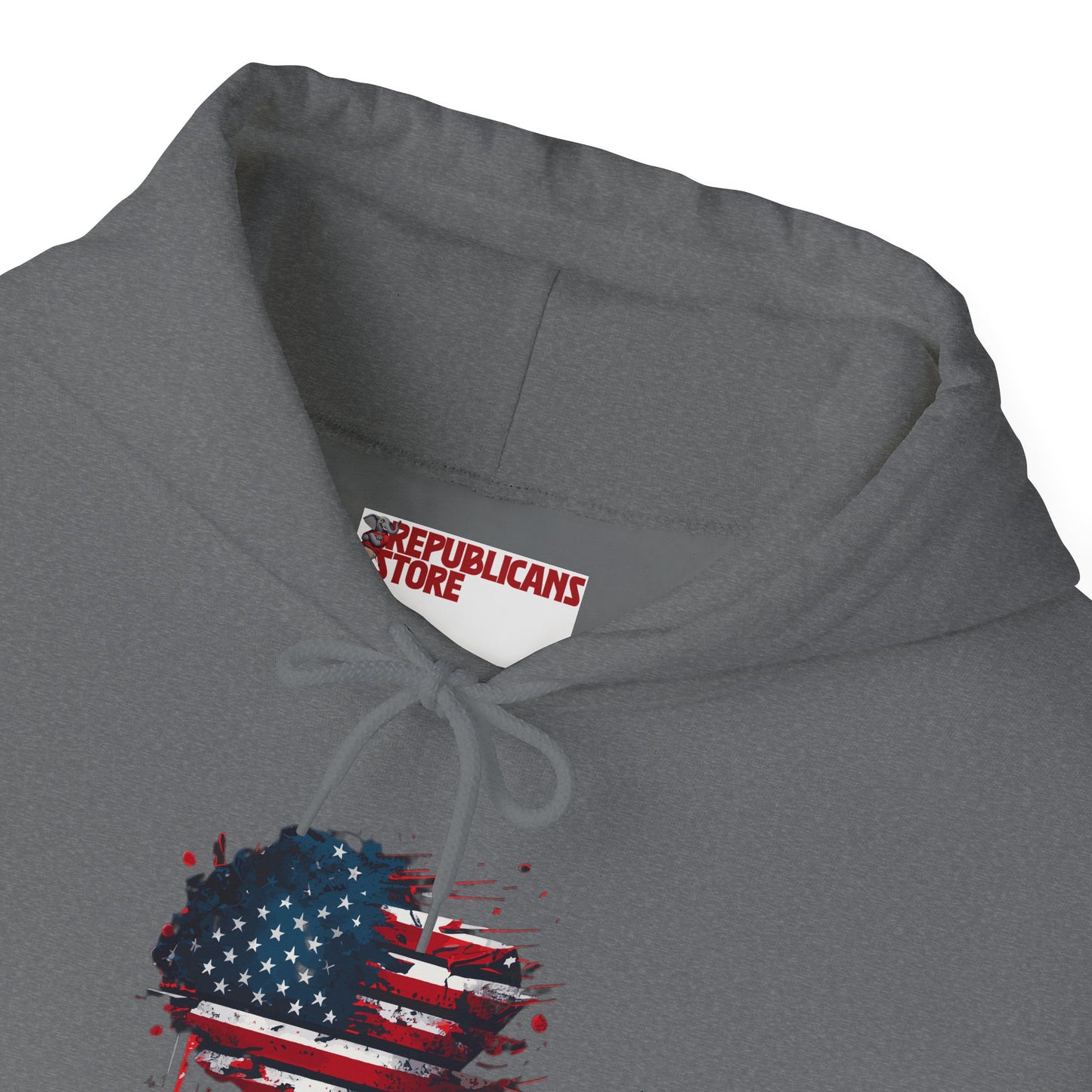 I Love America Heart Flag Unisex Hoodie Sweatshirt