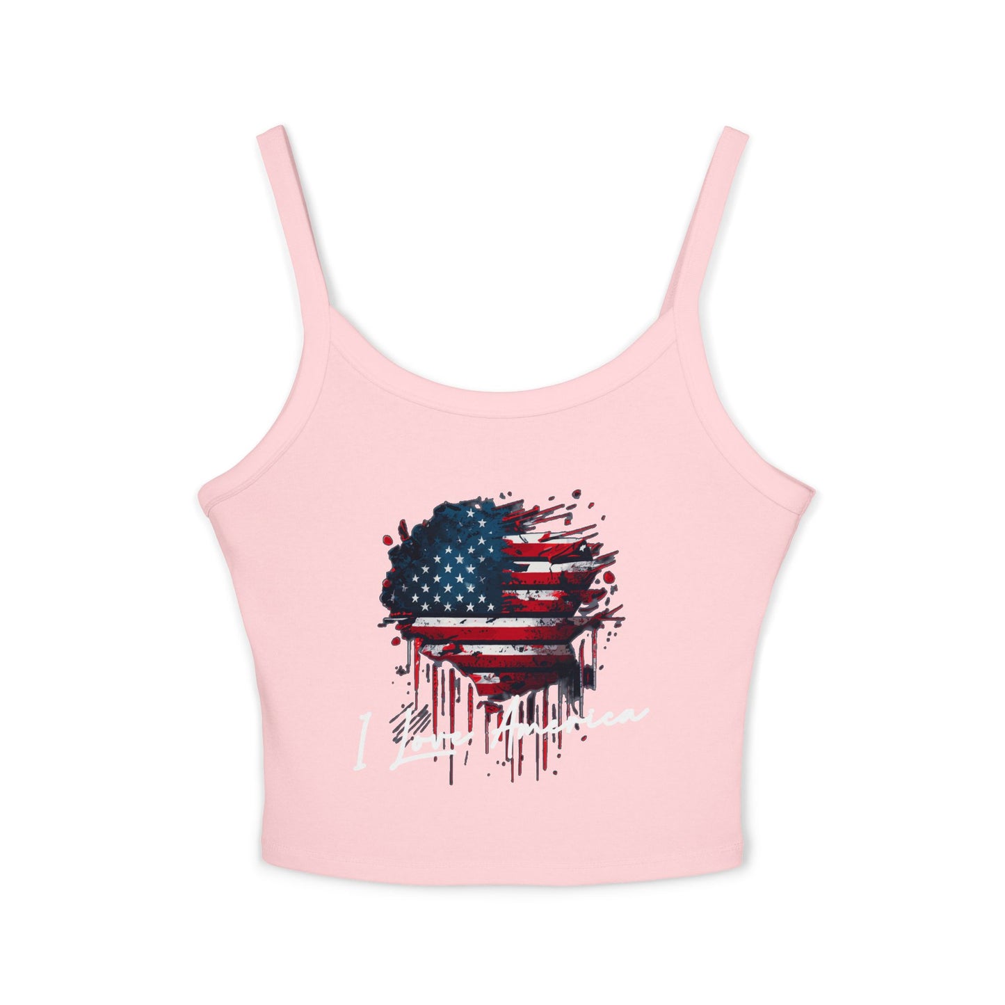 I Love America Heart Flag Tank Top