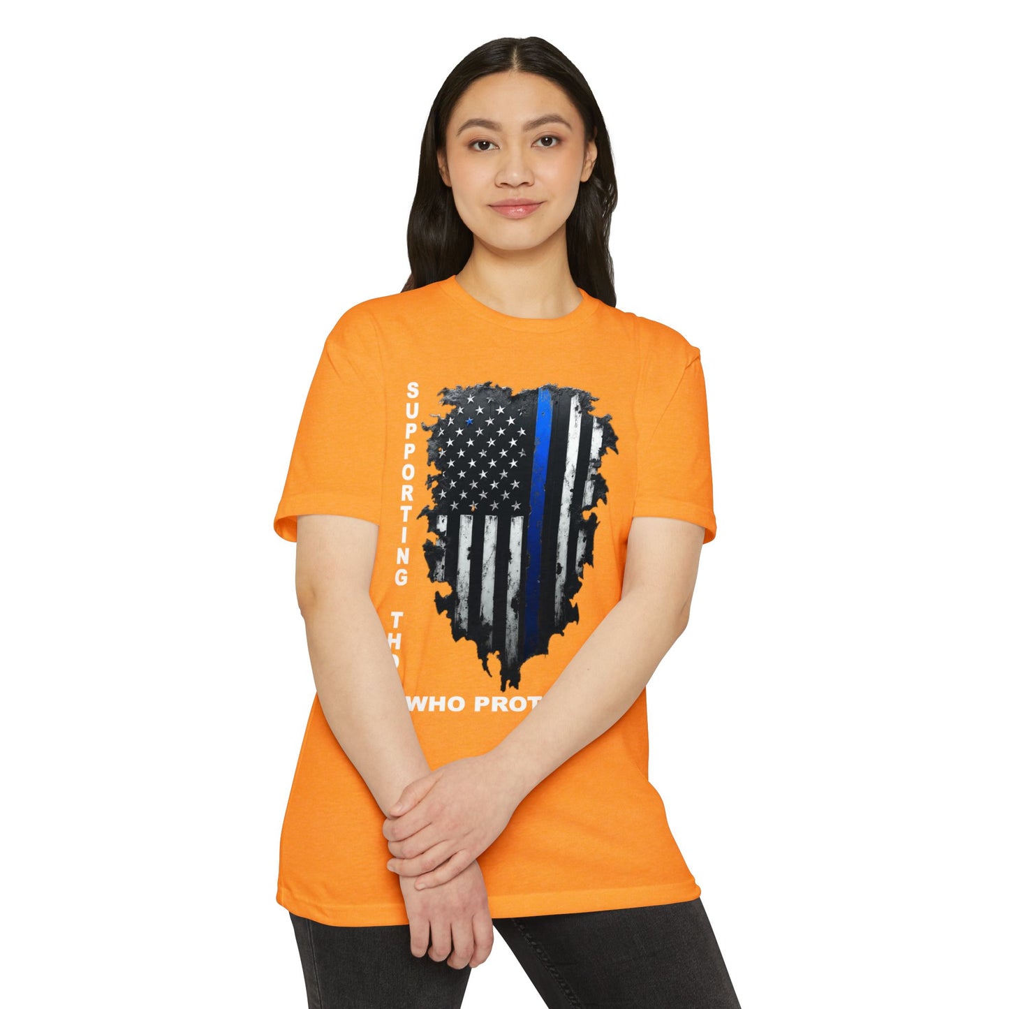 Supporting Those Who Protect Us Patriotic T-Shirt