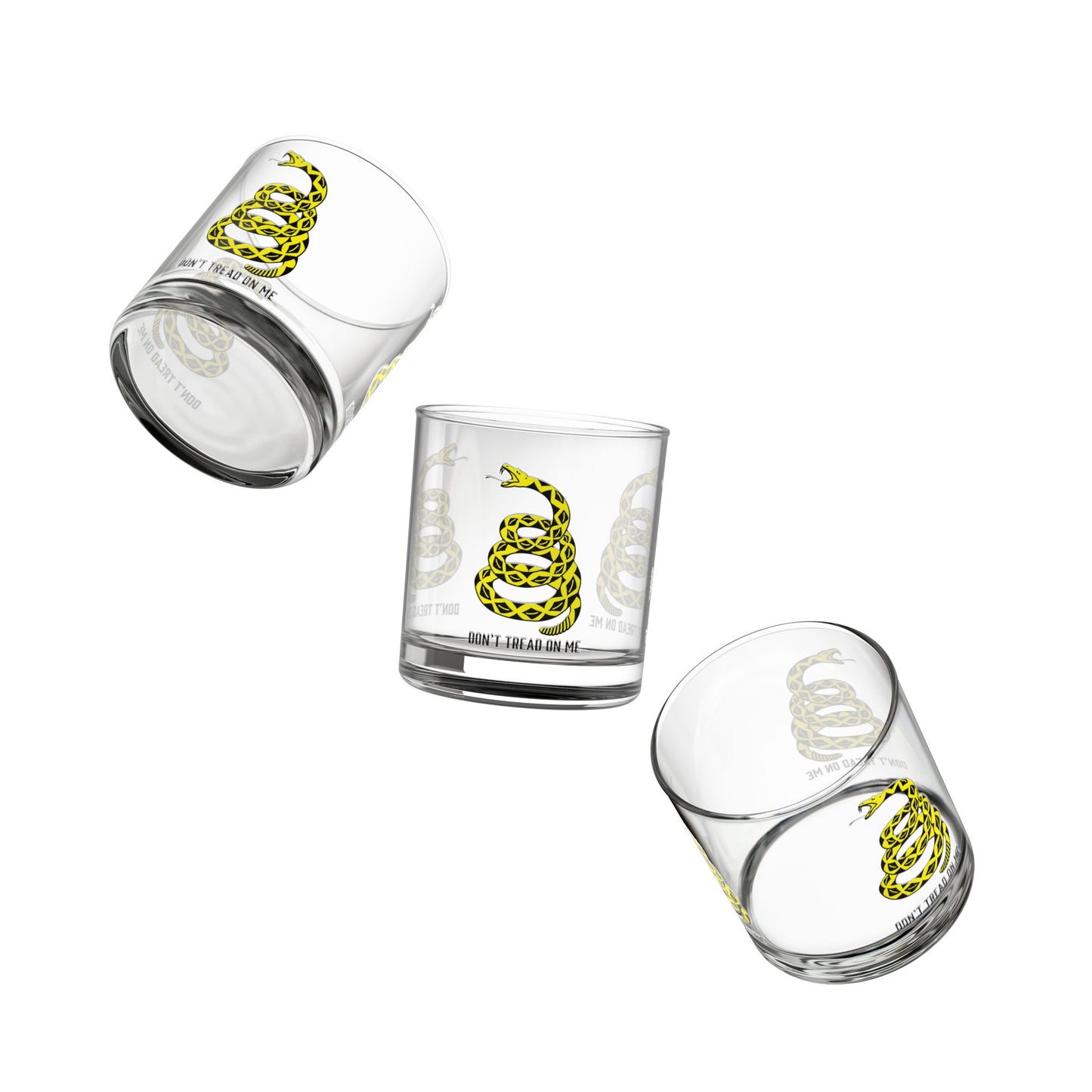 Don't Tread on Me Patriotic Whiskey Glass