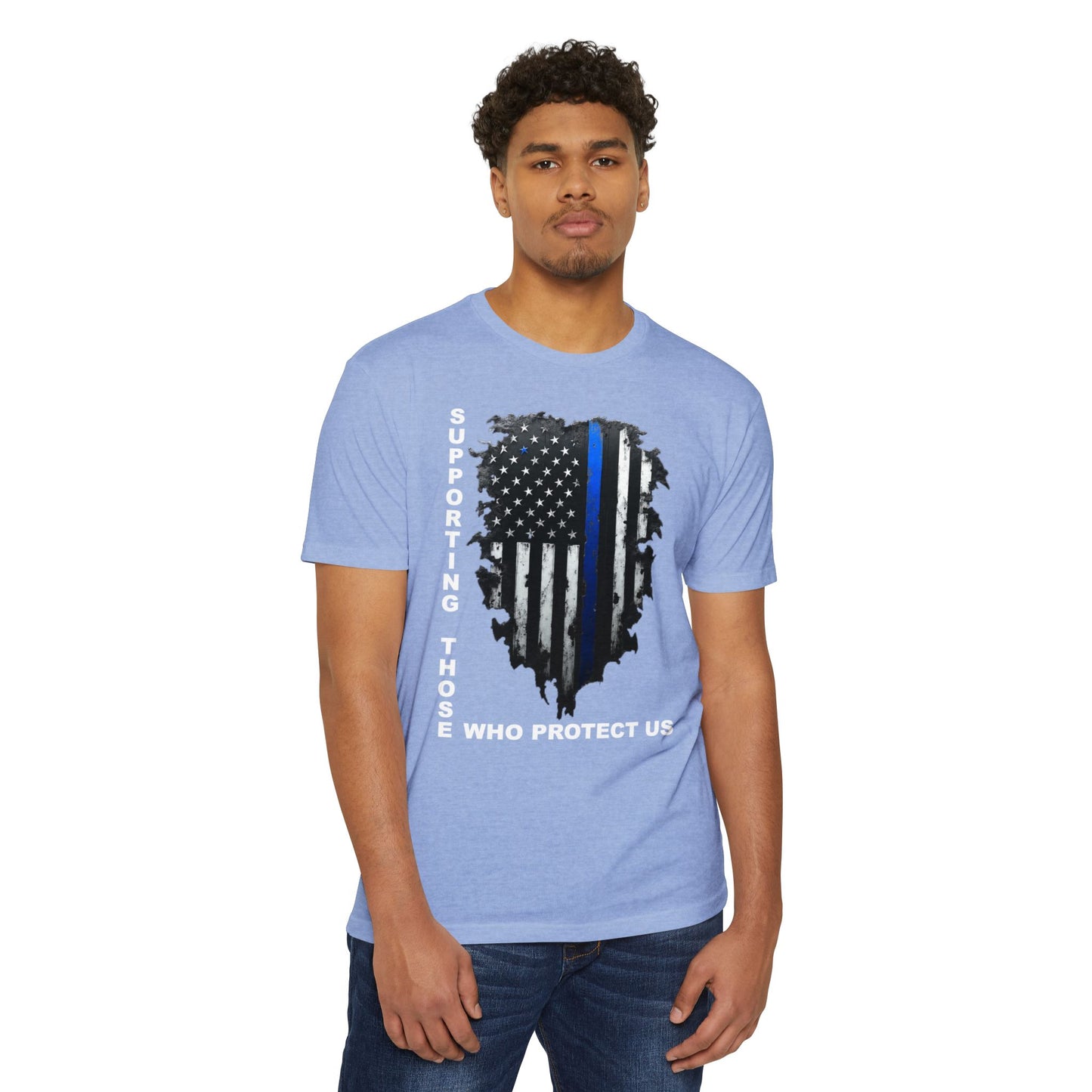 Supporting Those Who Protect Us Patriotic T-Shirt