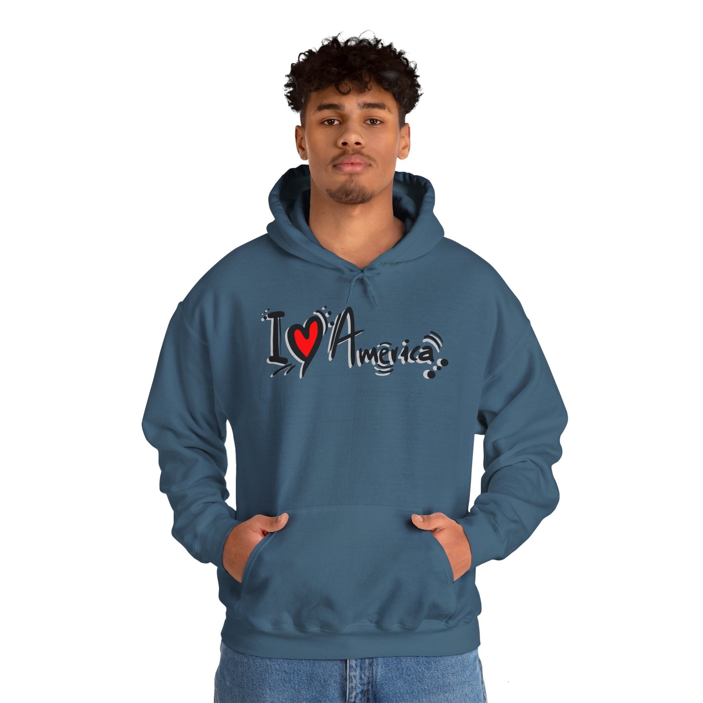 I Love America Unisex Hoodie Sweatshirt