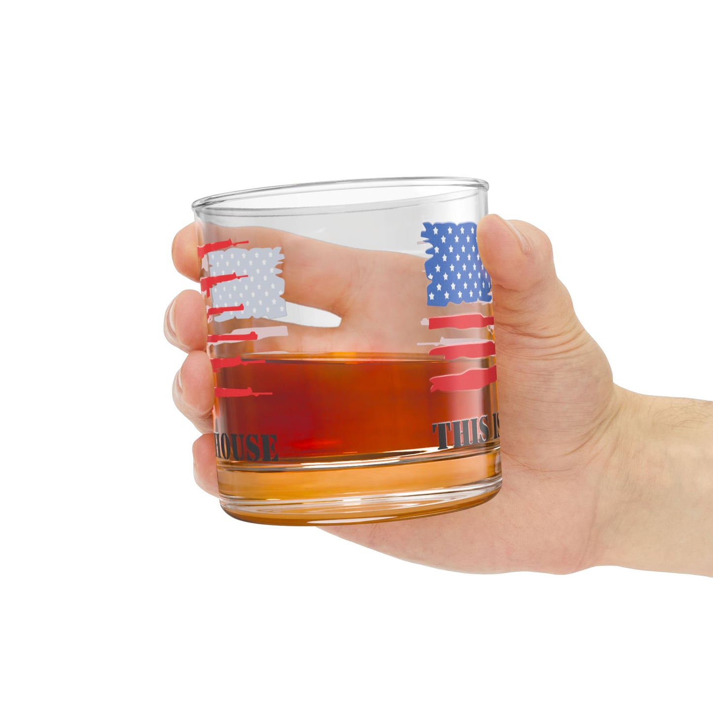 This Is My House Patriotic Whiskey Glass