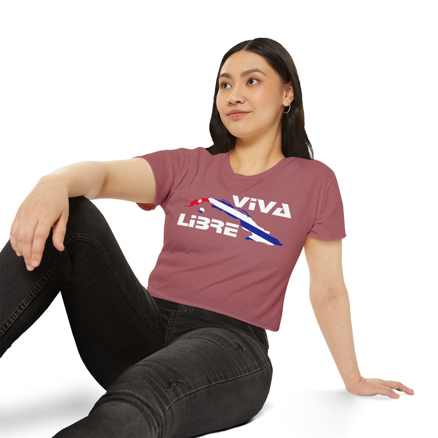 Viva Cuba Libre Patriótico Crop Top