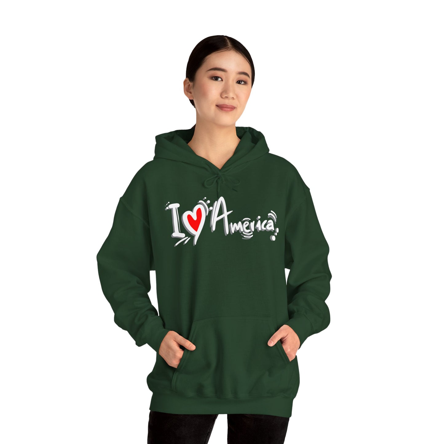 I Love America Unisex Hoodie Sweatshirt