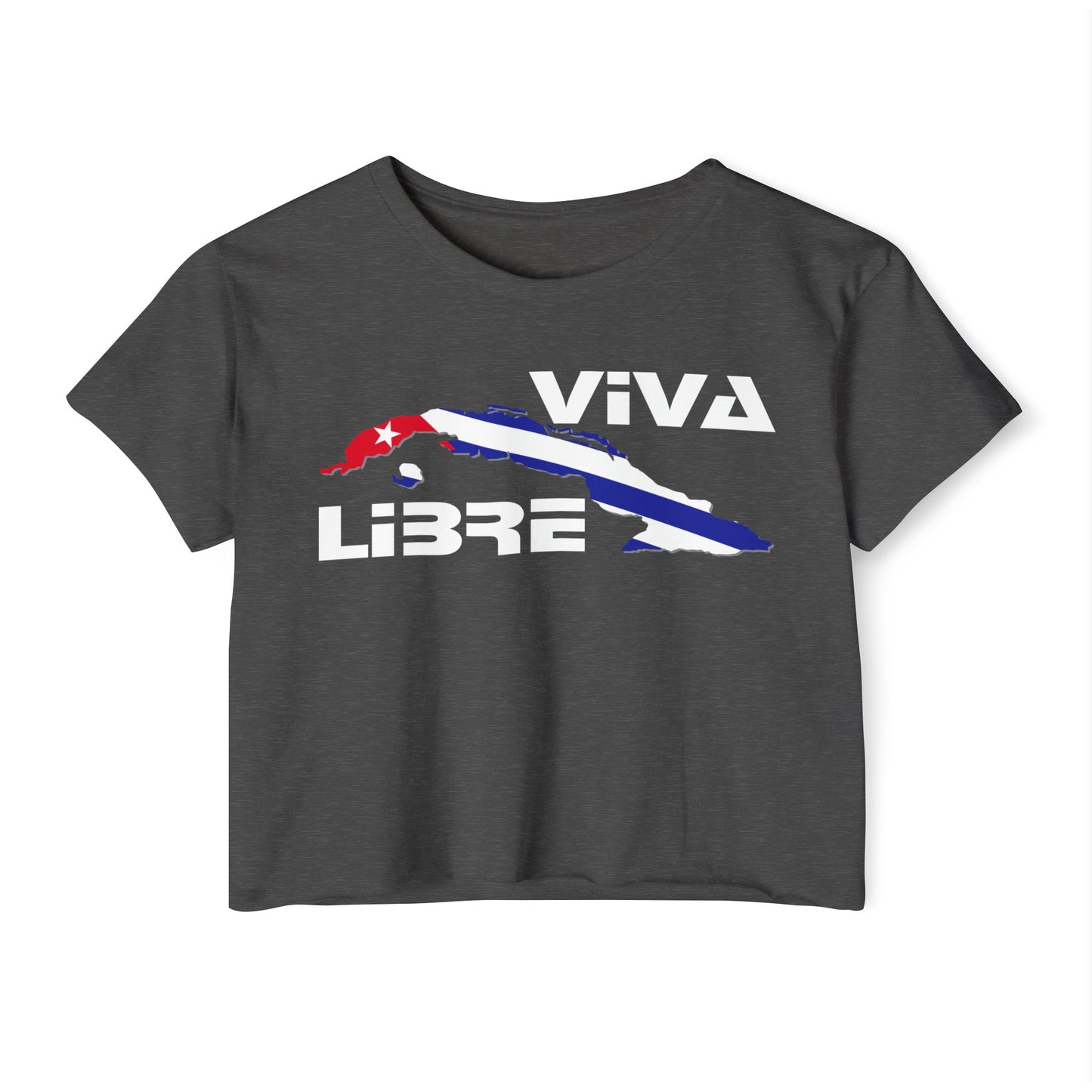 Viva Cuba Libre Patriótico Crop Top