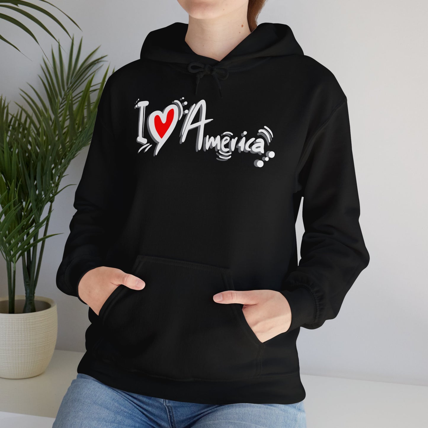 I Love America Unisex Hoodie Sweatshirt