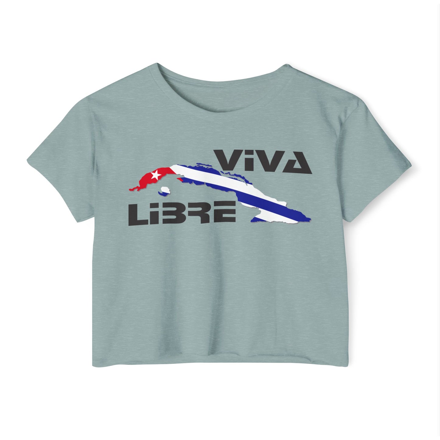 Viva Cuba Libre Patriótico Crop Top