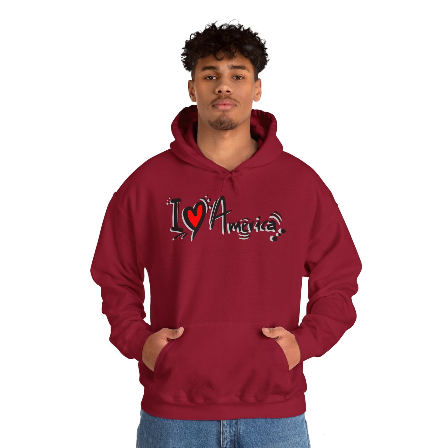 I Love America Unisex Hoodie Sweatshirt